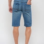 Short jean recyclé - Coupe droite - Ton clair