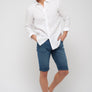 Short jean recyclé - Coupe slim - Ton clair