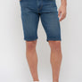 Short jean recyclé - Coupe slim - Ton clair