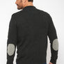 Pull col rond, boutonné épaule - Anthracite - 100% recyclé