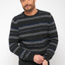 Pull col rond - rayé - 100% recyclé