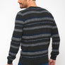 Pull col rond - rayé - 100% recyclé
