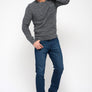 Pull col rond - Bleu gris - 100% recyclé