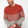 Pull col rond - bicolore - 100% recyclé