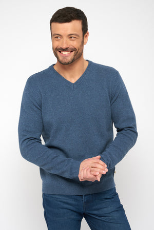 V-neck sweater - 100% recycled