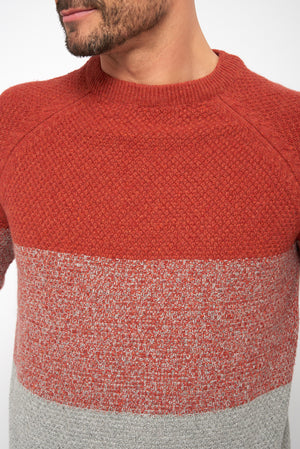 Round neck sweater - two-tone - 100% recycled