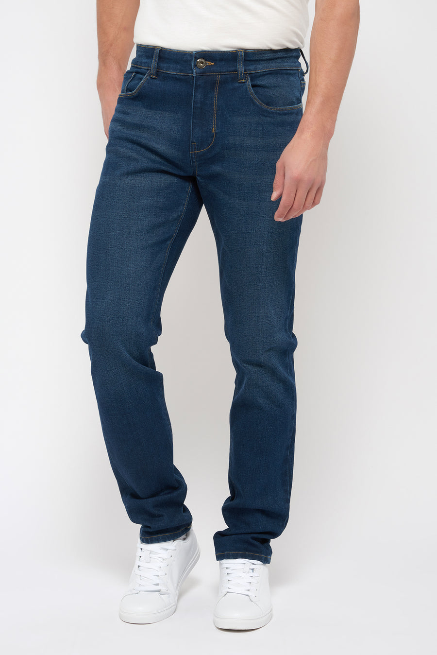 Pantalon jean recyclé - Coupe slim - Ton foncé