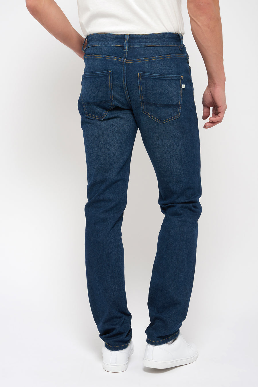 Pantalon jean recyclé - Coupe slim - Ton foncé