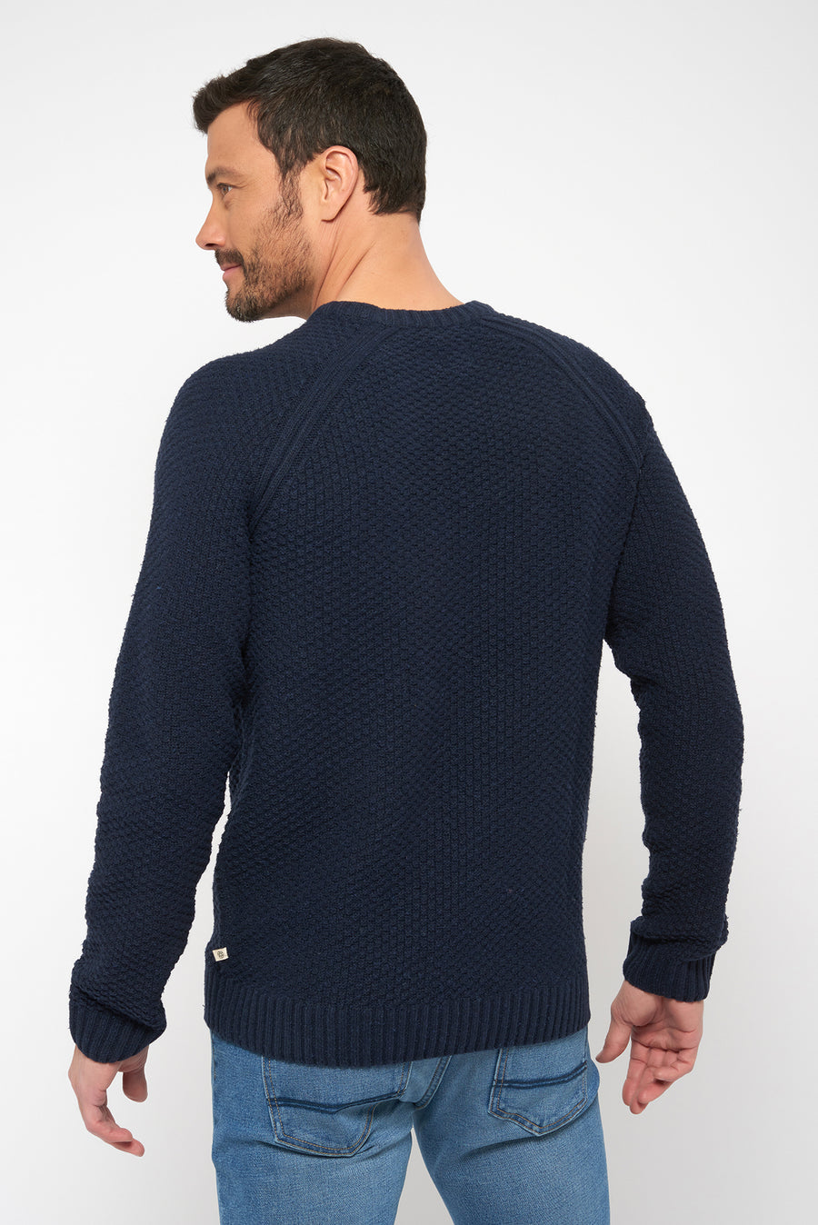 Pull col châle manches longues bleu marine homme | La Halle Pull col châle manches longues bleu marine homme | La Halle